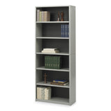 Safco® ValueMate Economy Bookcase, Six-Shelf, 31.75w x 13.5d x 80h, Gray, Ships in 1-3 Business Days (SAF7174GR)