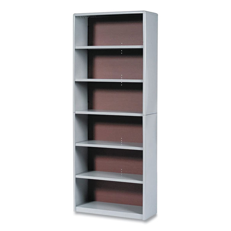 Safco® ValueMate Economy Bookcase, Six-Shelf, 31.75w x 13.5d x 80h, Gray, Ships in 1-3 Business Days (SAF7174GR)