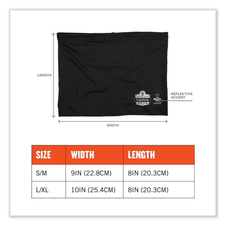 ergodyne® Chill-Its 6489 2-Layer Cooling Performance Knit Multi-Band, Polyester/Spandex, Large/XL, Black, Ships in 1-3 Business Days (EGO42143) Each