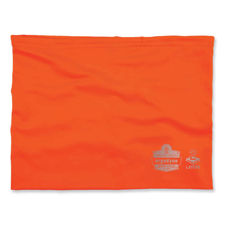 ergodyne® Chill-Its 6489 2-Layer Cooling Performance Knit Multi-Band, Polyester/Spandex, S/M, Hi-Vis Orange, Ships in 1-3 Business Days (EGO42146) Each