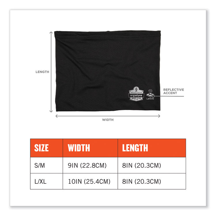 ergodyne® Chill-Its 6489 2-Layer Cooling Performance Knit Multi-Band, Polyester/Spandex, 2XL/3XL, Black, Ships in 1-3 Business Days (EGO42150) Each