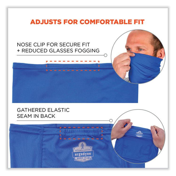 ergodyne® Chill-Its 6483  Cooling Neck Gaiter Bandana Pocket, Polyester/Spandex, Large/X-Large, Blue, Ships in 1-3 Business Days (EGO42134) Each