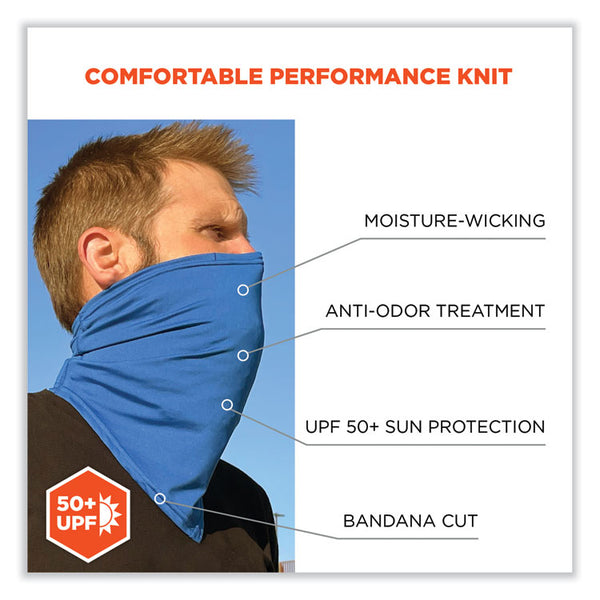 ergodyne® Chill-Its 6482 Cooling Neck Gaiter Bandana Pocket Kit, Polyester/Spandex, Small/Medium, Blue, Ships in 1-3 Business Days (EGO42135) Each