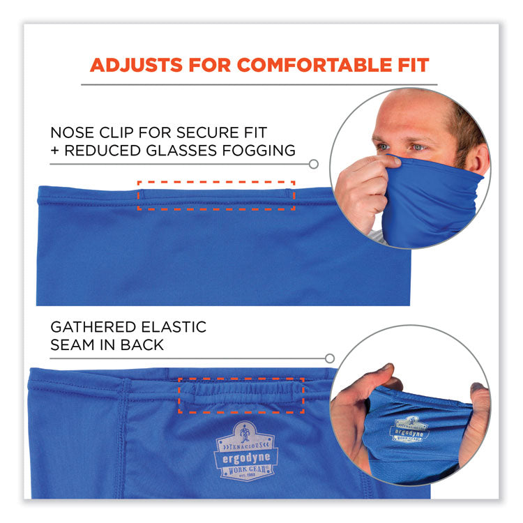 ergodyne® Chill-Its 6482 Cooling Neck Gaiter Bandana Pocket Kit, Polyester/Spandex, Large/X-Large, Blue, Ships in 1-3 Business Days (EGO42136) Each