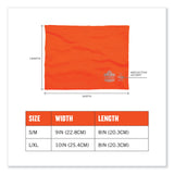 ergodyne® Chill-Its 6489 2-Layer Cooling Performance Knit Multi-Band, Polyester/Spandex, S/M, Hi-Vis Orange, Ships in 1-3 Business Days (EGO42146) Each