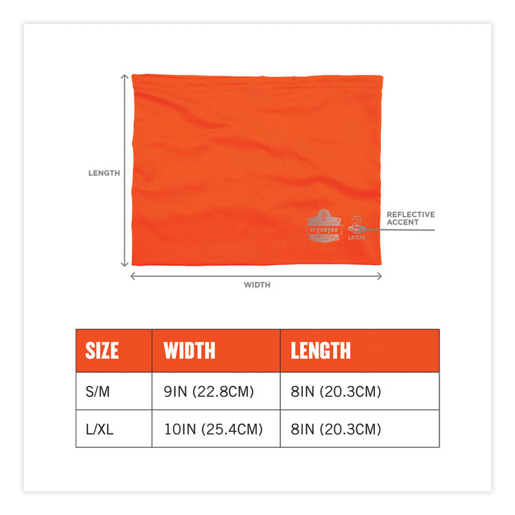 ergodyne® Chill-Its 6489 2-Layer Cooling Performance Knit Multi-Band, Polyester/Spandex, L/XL, HiVis Orange, Ships in 1-3 Business Days (EGO42147) Each