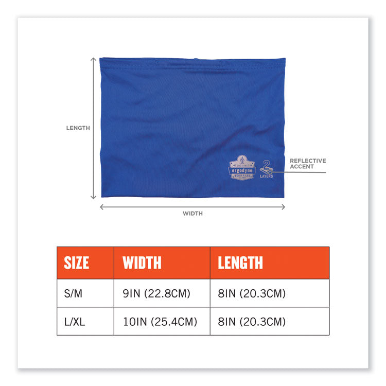 ergodyne® Chill-Its 6489 2-Layer Cooling Performance Knit Multi-Band, Polyester/Spandex, Small/Medium, Blue, Ships in 1-3 Business Days (EGO42148) Each