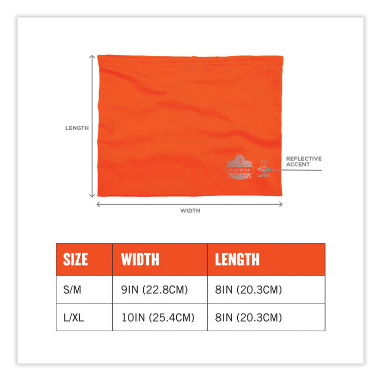 ergodyne® Chill-Its 6489 2-Layer Cooling Performance Knit Multi-Band, Polyester/Spandex,2XL/3XL,HiVis Orange,Ships in 1-3 Business Days (EGO42152) Each
