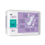 Seni® Lady Maximum Bladder Control Pad 11 Inch Length Moderate Absorbency Super Absorbent Core One Size Fits Most (1222537_PK) 30/PK