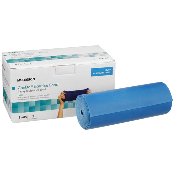 McKesson CanDo® Exercise Resistance Band Blue 5 Inch X 6 Yard Heavy Resistance (1073306_EA) 1/EA