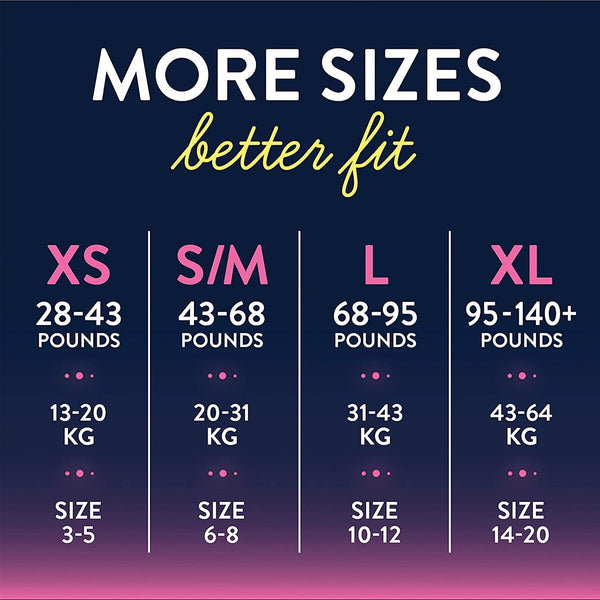GoodNites® Female Youth Absorbent Underwear Pull On with Tear Away Seams X-Small Disposable Heavy Absorbency (1191718_CS) 44/CS