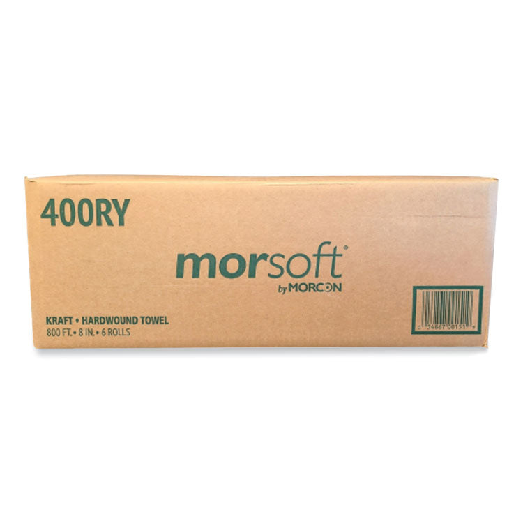 Morcon Tissue Morsoft Controlled Towels, Y-Notch, 1-Ply, 8" x 800 ft, Kraft, 6 Rolls/Carton (MOR400RY)