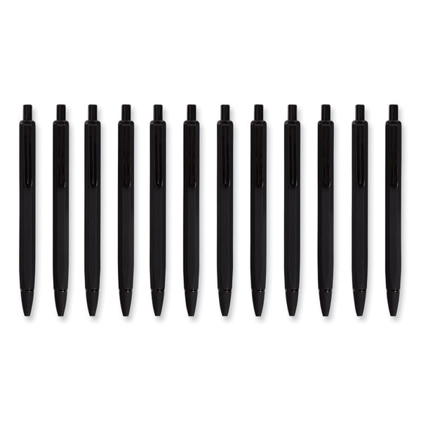 U Brands Cambria Soft Touch Mechanical Pencil, 0.7 mm, HB (#2), Black Lead, Black Barrel, 12/Pack (UBR5008U0124)