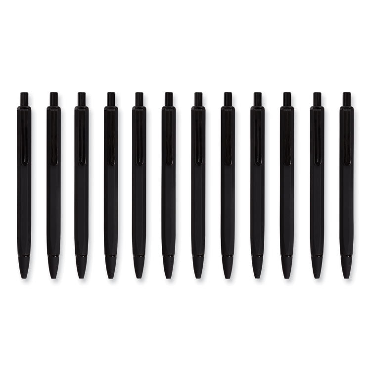 U Brands Cambria Soft Touch Mechanical Pencil, 0.7 mm, HB (#2), Black Lead, Black Barrel, 12/Pack (UBR5008U0124) Each