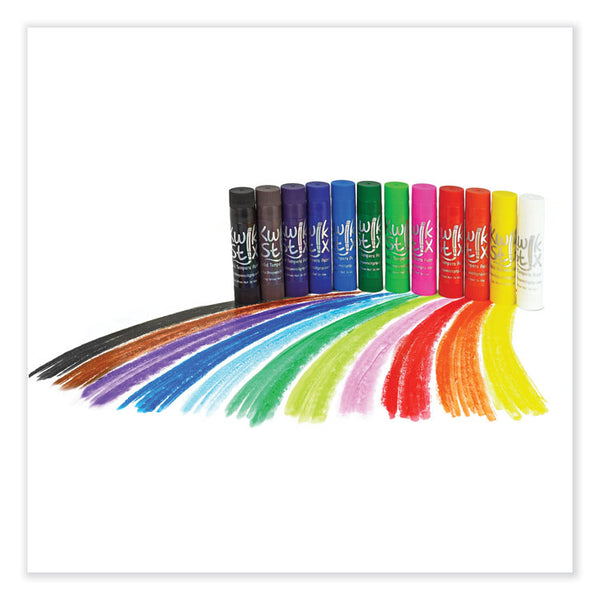 The Pencil Grip™ Kwik Stick Tempera Paint, 3.5", Assorted Colors, 12/Pack (TPG602) Pack of 12