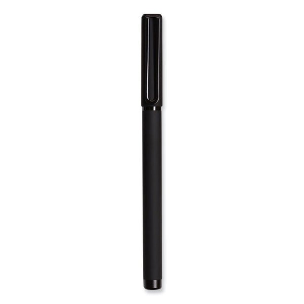 U Brands Catalina Soft Touch Porous Point Pen, Stick, Fine 0.7 mm, Black Ink, Black Barrel, Dozen (UBR5007U0124)