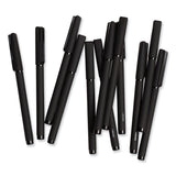 U Brands Catalina Soft Touch Porous Point Pen, Stick, Fine 0.7 mm, Black Ink, Black Barrel, Dozen (UBR5007U0124) Each