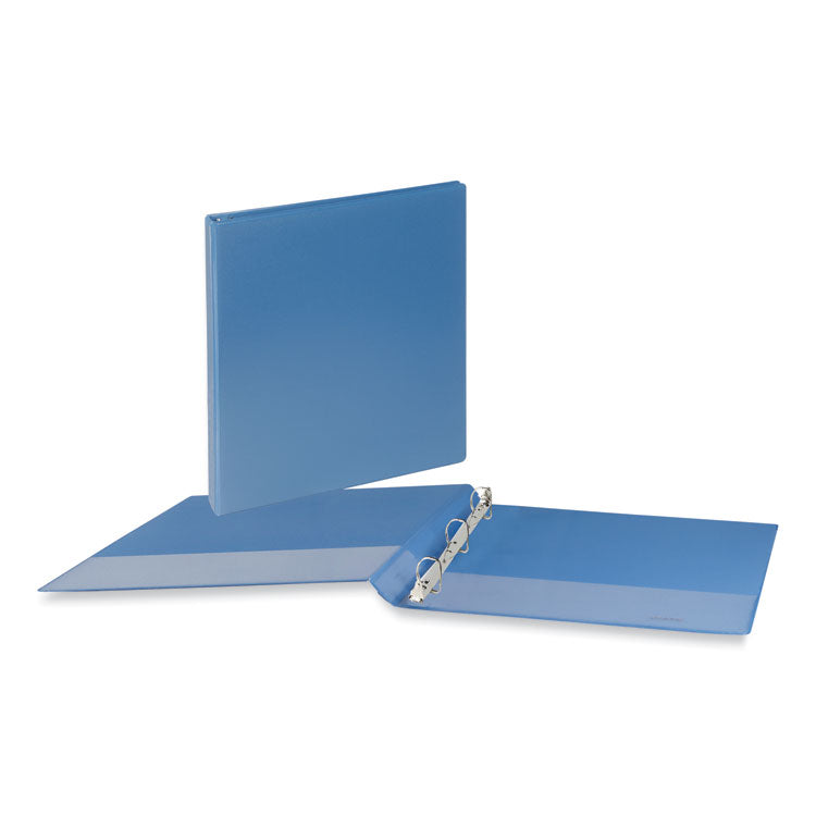 Universal® Slant D-Ring View Binder, 3 Rings, 1" Capacity, 11 x 8.5, Light Blue (UNV20713)