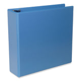 Universal® Slant D-Ring View Binder, 3 Rings, 3" Capacity, 11 x 8.5, Light Blue (UNV20753)