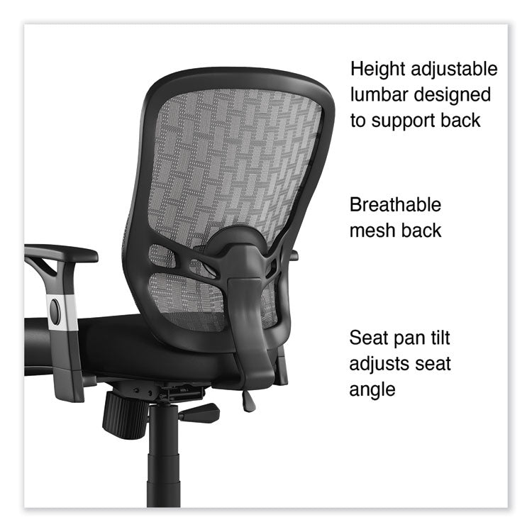 Alera® Alera Linhope Chair, Supports Up to 275 lb, Black Seat/Back, Black Base (ALELH42B14)