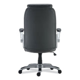 Alera® Alera Leithen Bonded Leather Midback Chair, Supports Up to 275 lb, Gray Seat/Back, Silver Base (ALELT4219)