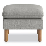 HON® Parkwyn Series Ottoman, 23" x 23" x 17.5", Gray/Oak (HONVP3LOTTGRY)