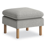 HON® Parkwyn Series Ottoman, 23" x 23" x 17.5", Gray/Oak (HONVP3LOTTGRY)