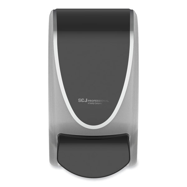 SC Johnson Professional® Transparent Manual Dispenser, 1 L, 4.92 x 4.5 x 9.25, Black/Chrome, 15/Carton (SJNTPB1LDS)