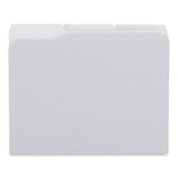 Universal® Top Tab File Folders, 1/3-Cut Tabs: Assorted, Letter Size, 0.75" Expansion, Gray, 100/Box (UNV18101) Box of 100