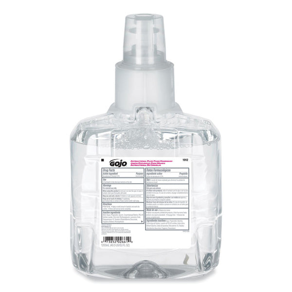 GOJO® Antibacterial Foam Hand Wash Refill, For LTX-12 Dispenser, Plum Scent, 1,200 mL Refill, 2/Carton (GOJ191202CT)