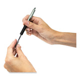 Zebra F-402 Retractable Ballpoint Pen, 0.7mm, Black Ink, Steel/Black Barrel, 2/Pack (ZEB29212) Pack of 2