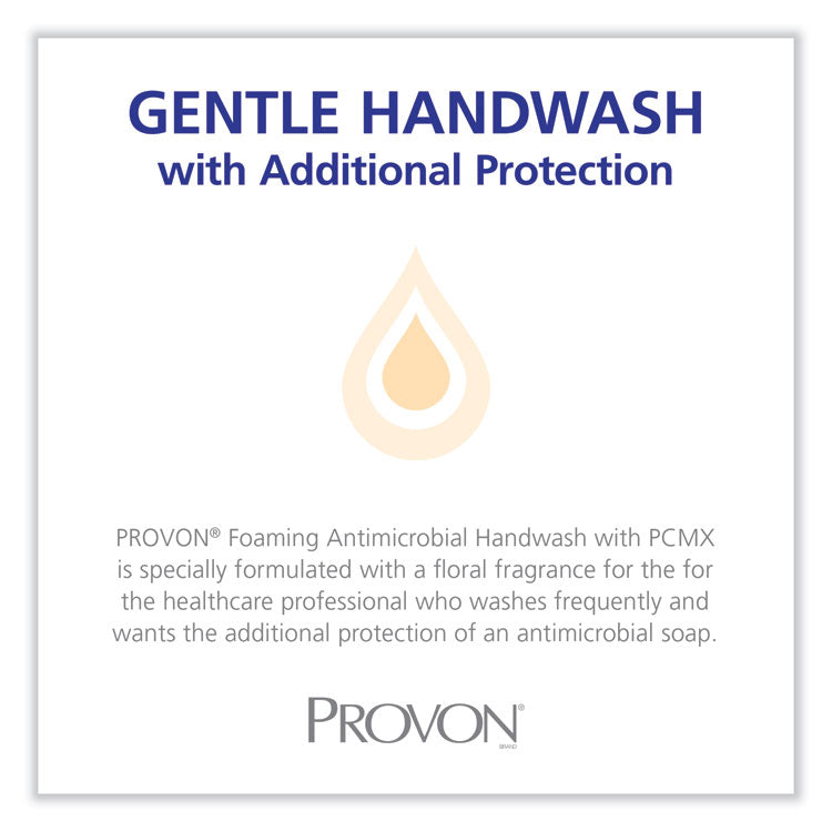 PROVON® Foaming Antimicrobial Handwash with PCMX, For LTX-12, Floral, 1,200 mL Refill,  2/Carton (GOJ194402) Case of 2