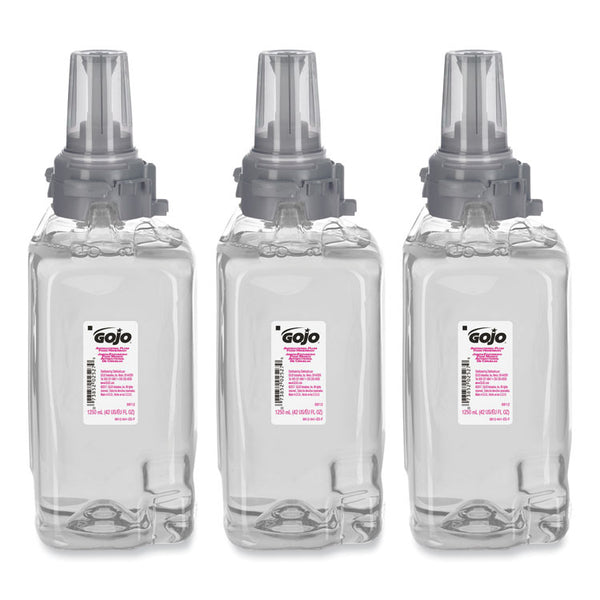 GOJO® Antibacterial Foam Hand Wash Refill, For ADX-12 Dispenser, Plum Scent, 1,250 mL Refill, 3/Carton (GOJ881203CT)