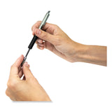 Zebra F-402 Retractable Ballpoint Pen, 0.7mm, Blue Ink, Stainless Steel/Blue Barrel, 2/Pack (ZEB29222) Pack of 2