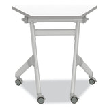 Safco® Learn Nesting Trapezoid Desk, 32.83" x 22.25" to 29.5", White/Silver, Ships in 1-3 Business Days (SAF1226DE)