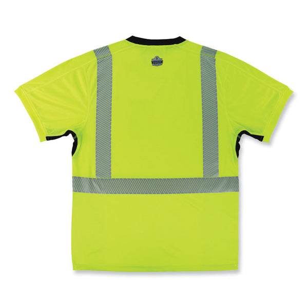 ergodyne® GloWear 8283BK Class 2 Lightweight Performance Hi-Vis T-Shirt, Polyester, Small, Lime, Ships in 1-3 Business Days (EGO23502) Each
