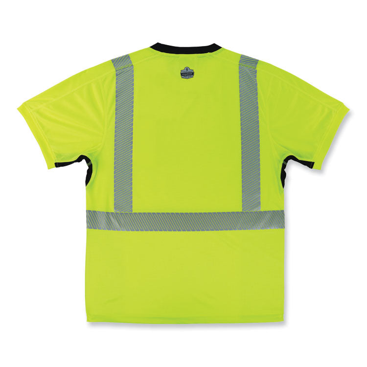 ergodyne® GloWear 8283BK Class 2 Lightweight Performance Hi-Vis T-Shirt, Polyester, Small, Lime, Ships in 1-3 Business Days (EGO23502) Each
