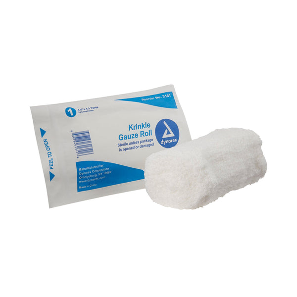 Dynarex® Fluff Bandage Roll 4-1/2 Inch X 4-1/10 Yard 6-Ply Sterile 1 per Pouch (545991_PK) 1/PK