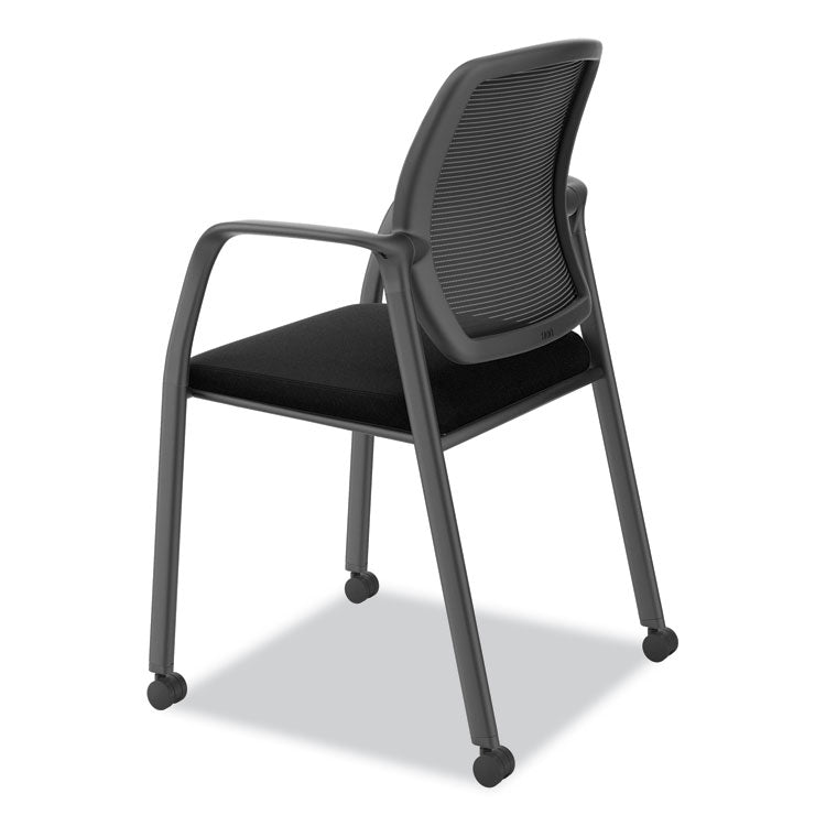 HON® Nucleus Series Recharge Guest Chair, Supports Up to 300 lb, 17.62" Seat Height, Black Seat/Back, Black Base (HONNR6FMC10P71)