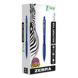 Zebra® Z-Grip Ballpoint Pen, Retractable, Medium 0.7 mm, Blue Ink, Translucent Blue/Blue Barrel, 12/Pack (ZEB23920)