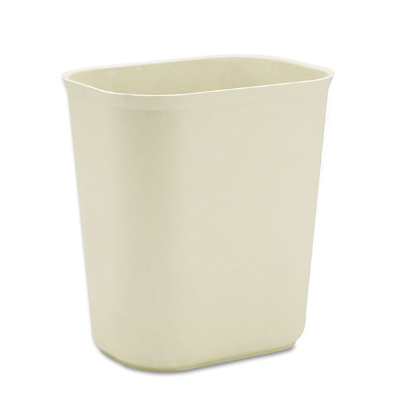 Rubbermaid® Commercial Fiberglass Wastebasket, 3.5 gal, Fiberglass, Beige (RCP254100BG) Each