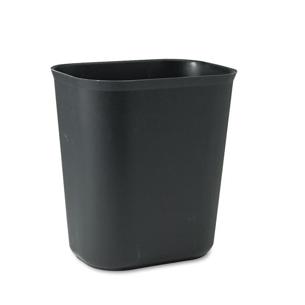 Rubbermaid® Commercial Fiberglass Wastebasket, 3.5 gal, Fiberglass, Black (RCP254100BK) Each