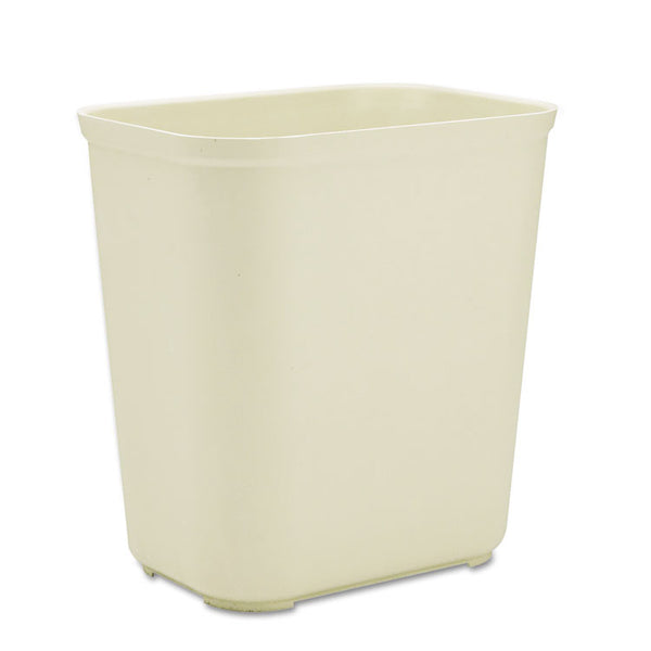 Rubbermaid® Commercial Fiberglass Wastebasket, 7 gal, Fiberglass, Beige (RCP254300BG) Each