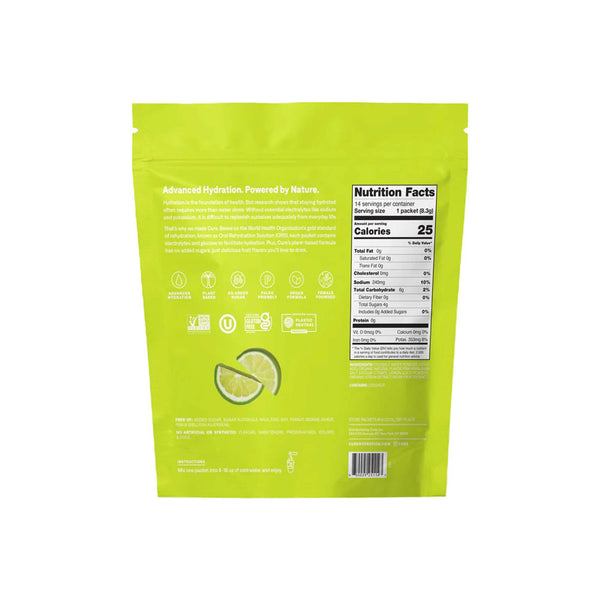 Cure® Oral Electrolyte Solution Lime Flavor 8.3 Gram Electrolyte (1256705_CS) 168/CS