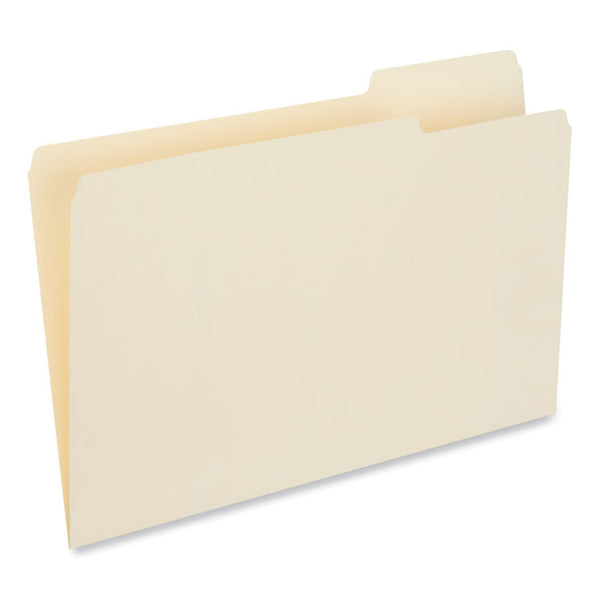 Universal® Top Tab File Folders, 1/3-Cut Tabs: Right Position, Legal Size, 0.75" Expansion, Manila, 100/Box (UNV15123)