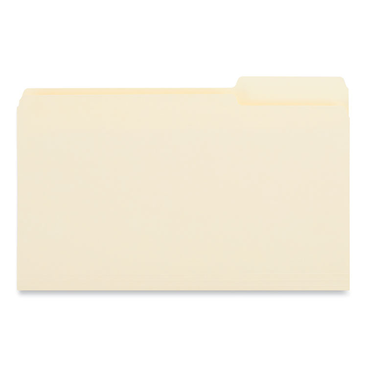 Universal® Top Tab File Folders, 1/3-Cut Tabs: Right Position, Legal Size, 0.75" Expansion, Manila, 100/Box (UNV15123) Box of 100