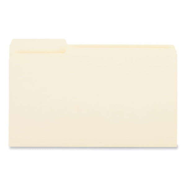 Universal® Top Tab File Folders, 1/3-Cut Tabs: Left Position, Legal Size, 0.75" Expansion, Manila, 100/Box (UNV15121)