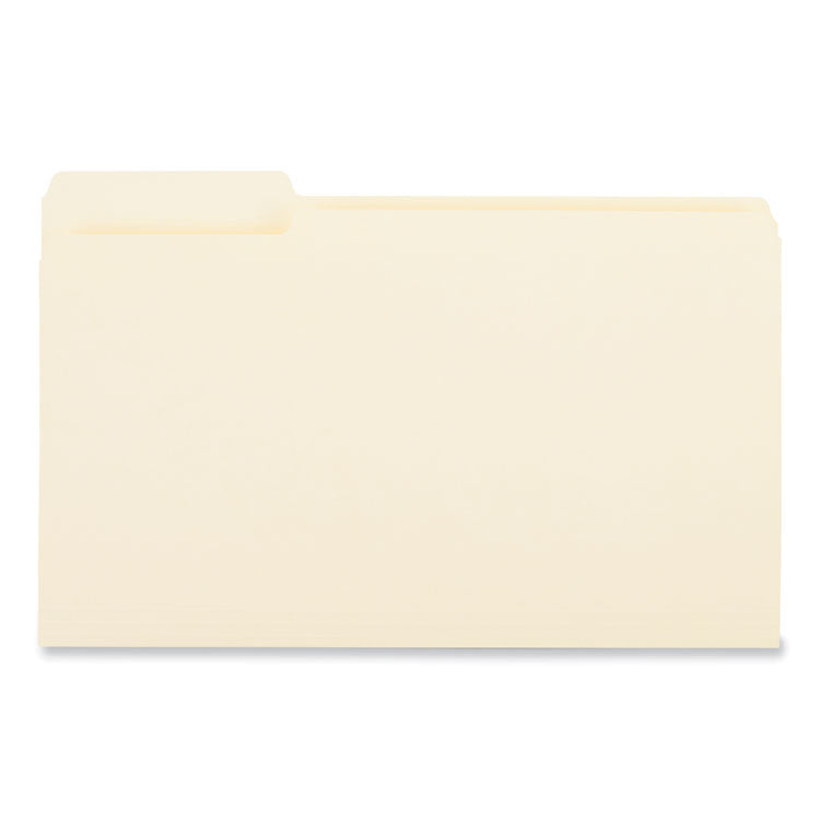 Universal® Top Tab File Folders, 1/3-Cut Tabs: Left Position, Legal Size, 0.75" Expansion, Manila, 100/Box (UNV15121)