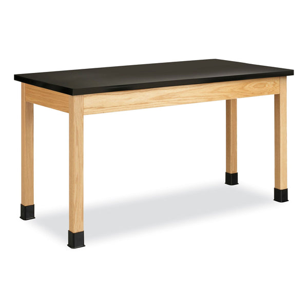 Diversified Woodcrafts Classroom Science Table, 60w x 30d x 36h, Black Epoxy Resin Top, Oak Base (DVWP7146K36N) Each