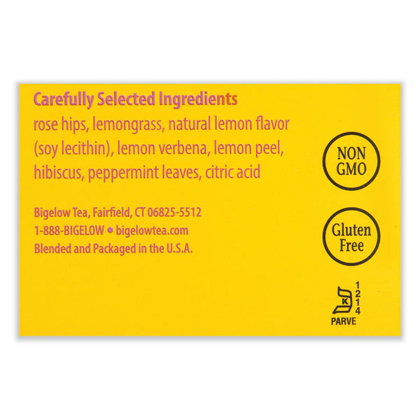 Bigelow® I Love Lemon Herbal Tea, 0.06 oz Tea Bag, 28/Box (BTCRCB003991)